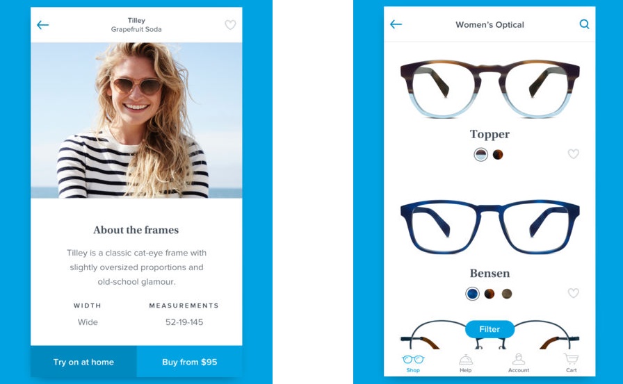 Warby Parker’s app